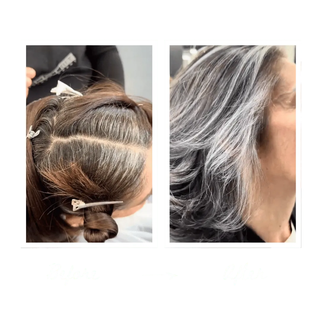Prima e dopo Grey Blending — Giulia · 56
