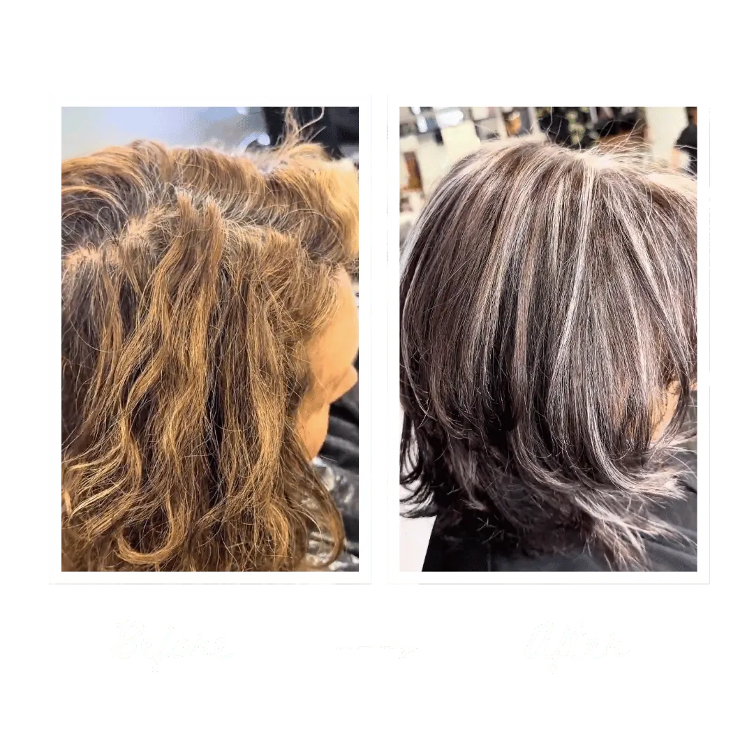 Prima e dopo Grey Blending — Cristina · 50