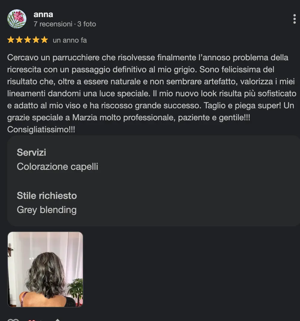 Recensione cliente Grey Blending