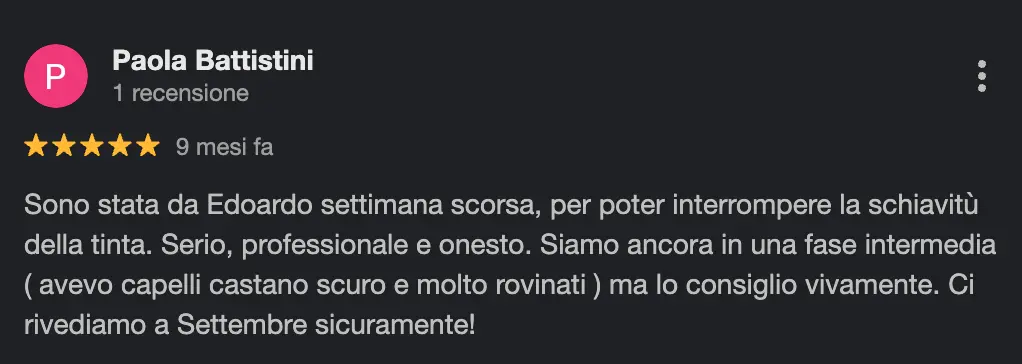 Recensione cliente Grey Blending