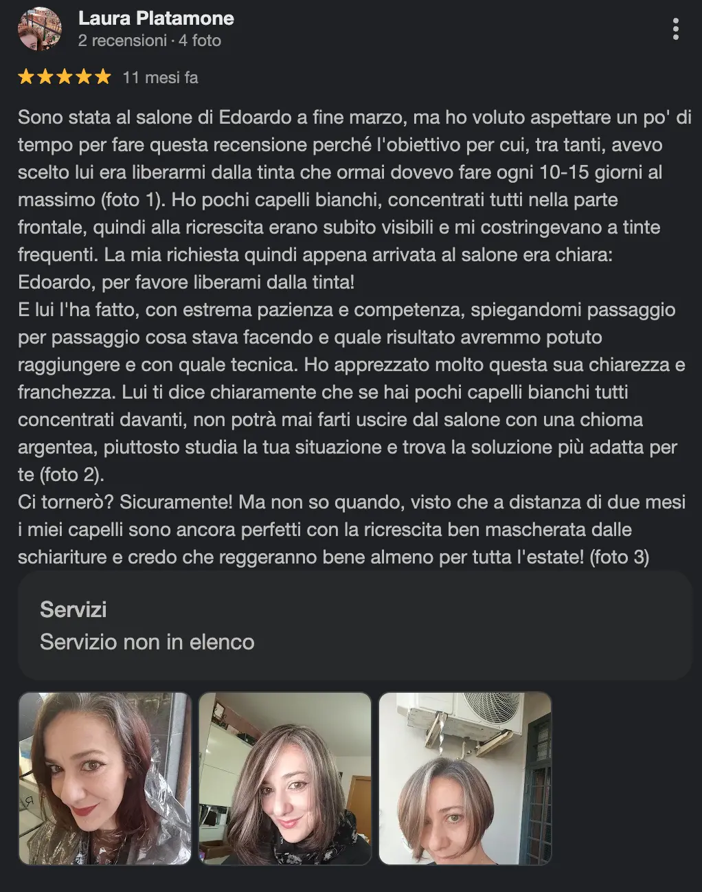 Recensione cliente Grey Blending