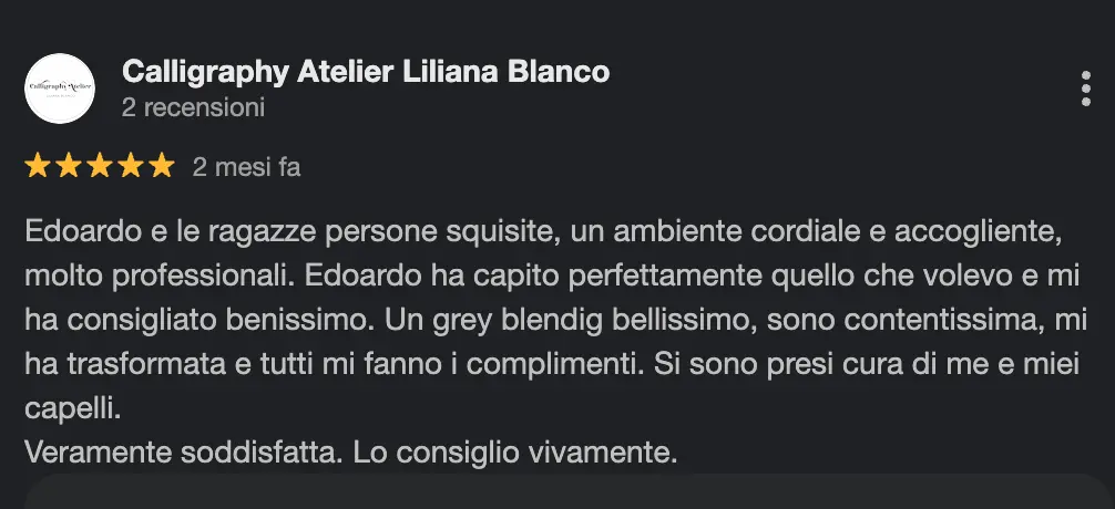 Recensione cliente Grey Blending