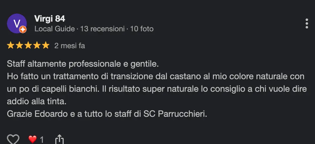 Recensione cliente Grey Blending