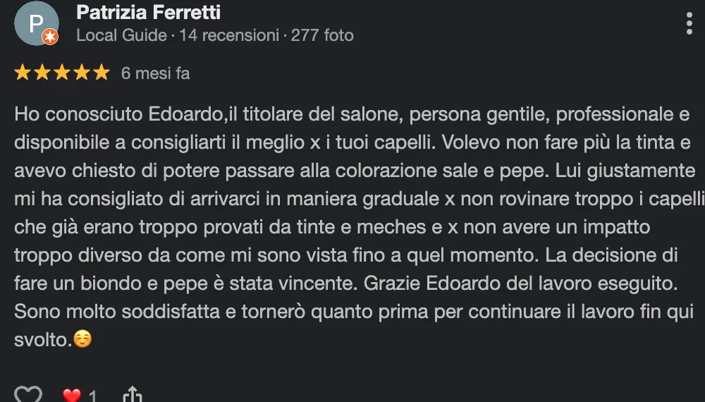 Recensione cliente Grey Blending