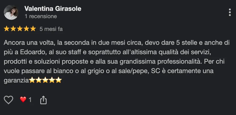 Recensione cliente Grey Blending